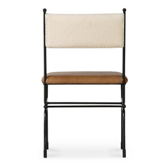 Posta Brown Leather Dining Chair - Ornate Home