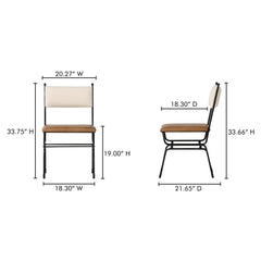 Posta Brown Leather Dining Chair - Ornate Home