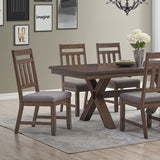 Pottsville Black/Natural 7 Pc. Dining Set - Ornate Home