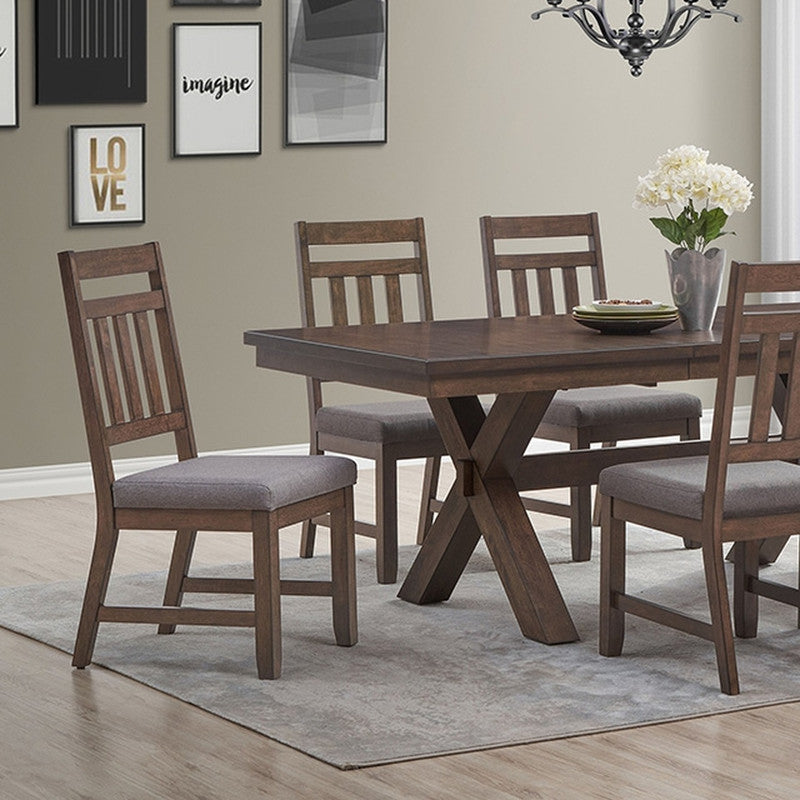Pottsville Black/Natural 7 Pc. Dining Set - Ornate Home