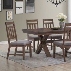 Pottsville Black/Natural 7 Pc. Dining Set - Ornate Home