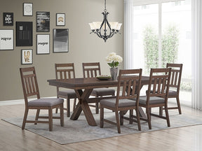 Pottsville Black/Natural 7 Pc. Dining Set - Ornate Home