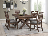 Pottsville Black/Natural 7 Pc. Dining Set - Ornate Home