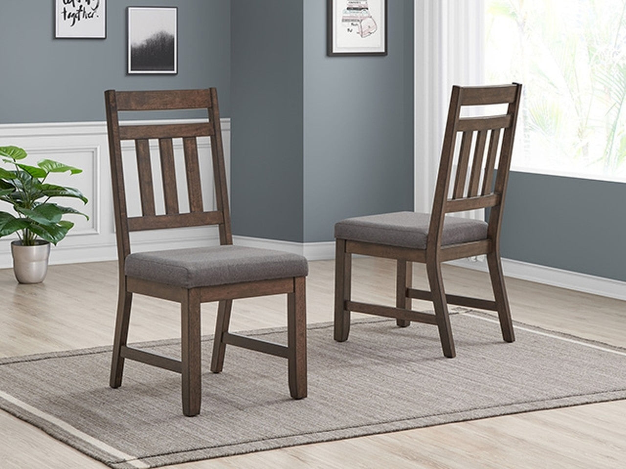 Pottsville Black/Natural 7 Pc. Dining Set - Ornate Home