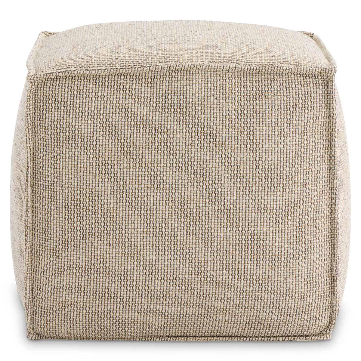 Pouf Ivory Ottoman - Ornate Home