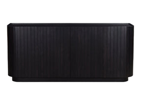 Povera Black 4 Door Sideboard - Ornate Home