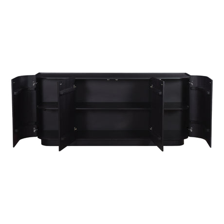 Povera Black 4 Door Sideboard - Ornate Home