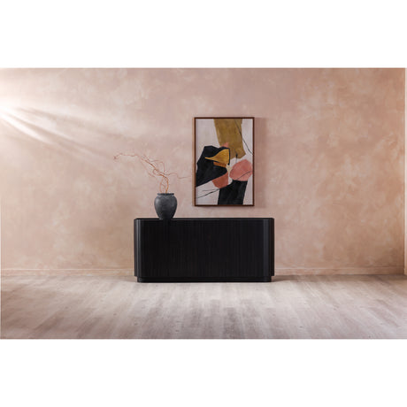 Povera Black 4 Door Sideboard - Ornate Home