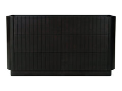 Povera Black 6 Drawer Dresser - Ornate Home