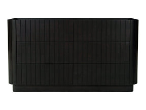 Povera Black 6 Drawer Dresser - Ornate Home