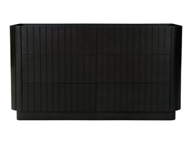 Povera Black 6 Drawer Dresser - Ornate Home