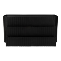 Povera Black 6 Drawer Dresser - Ornate Home