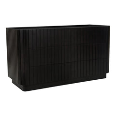 Povera Black 6 Drawer Dresser - Ornate Home