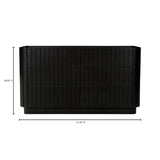 Povera Black 6 Drawer Dresser - Ornate Home