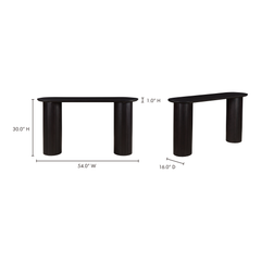Povera Black Console Table - Ornate Home