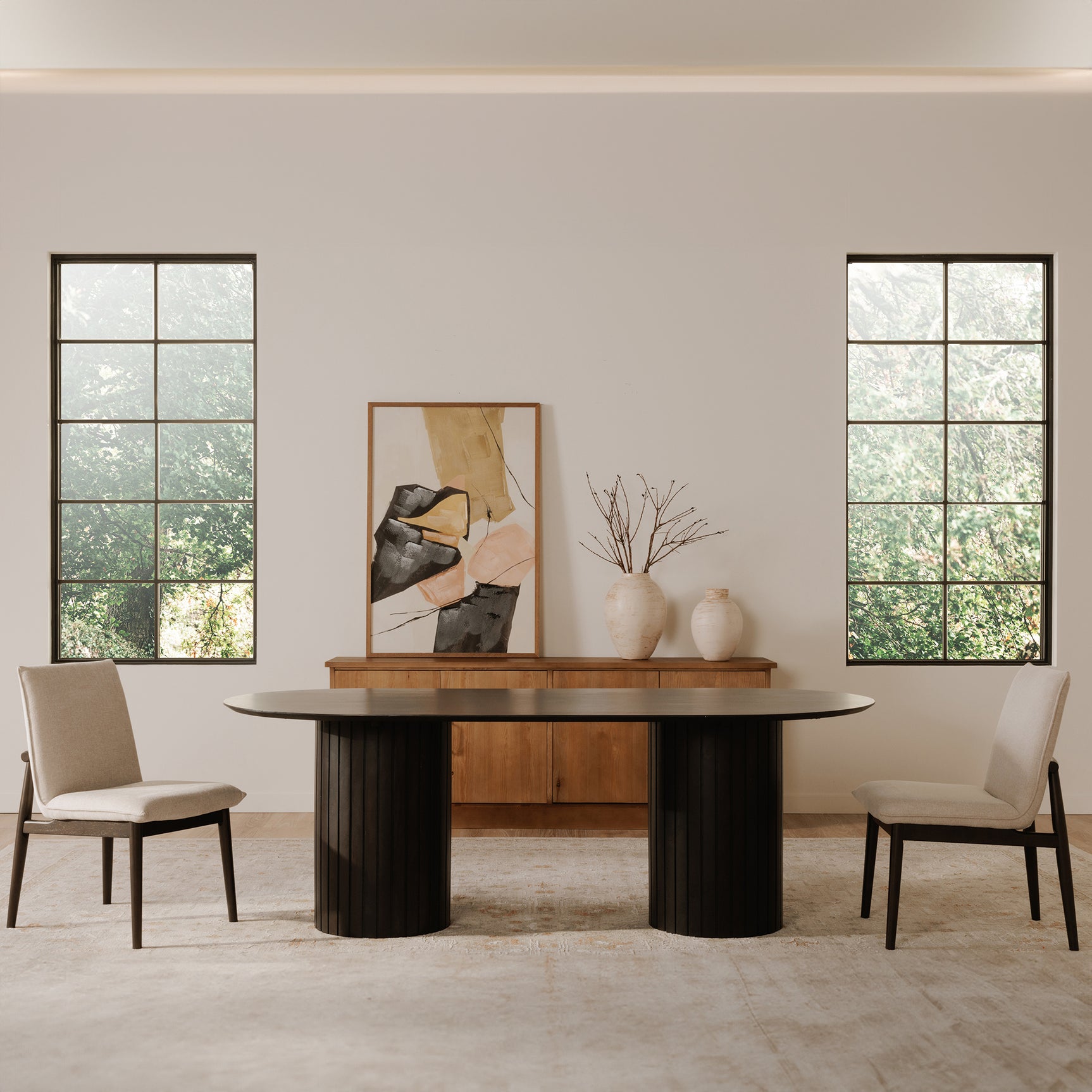 Povera Black Dining Table - Ornate Home