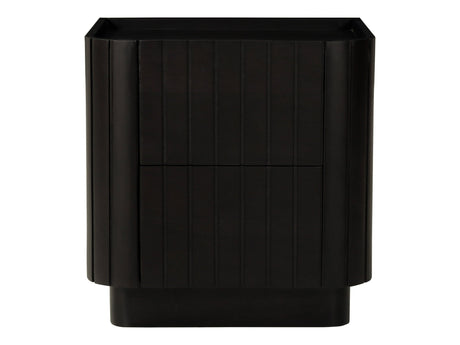 Povera Black Nightstand - Ornate Home