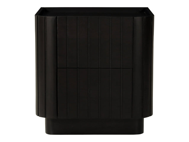 Povera Black Nightstand - Ornate Home