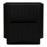 Povera Black Nightstand - Ornate Home