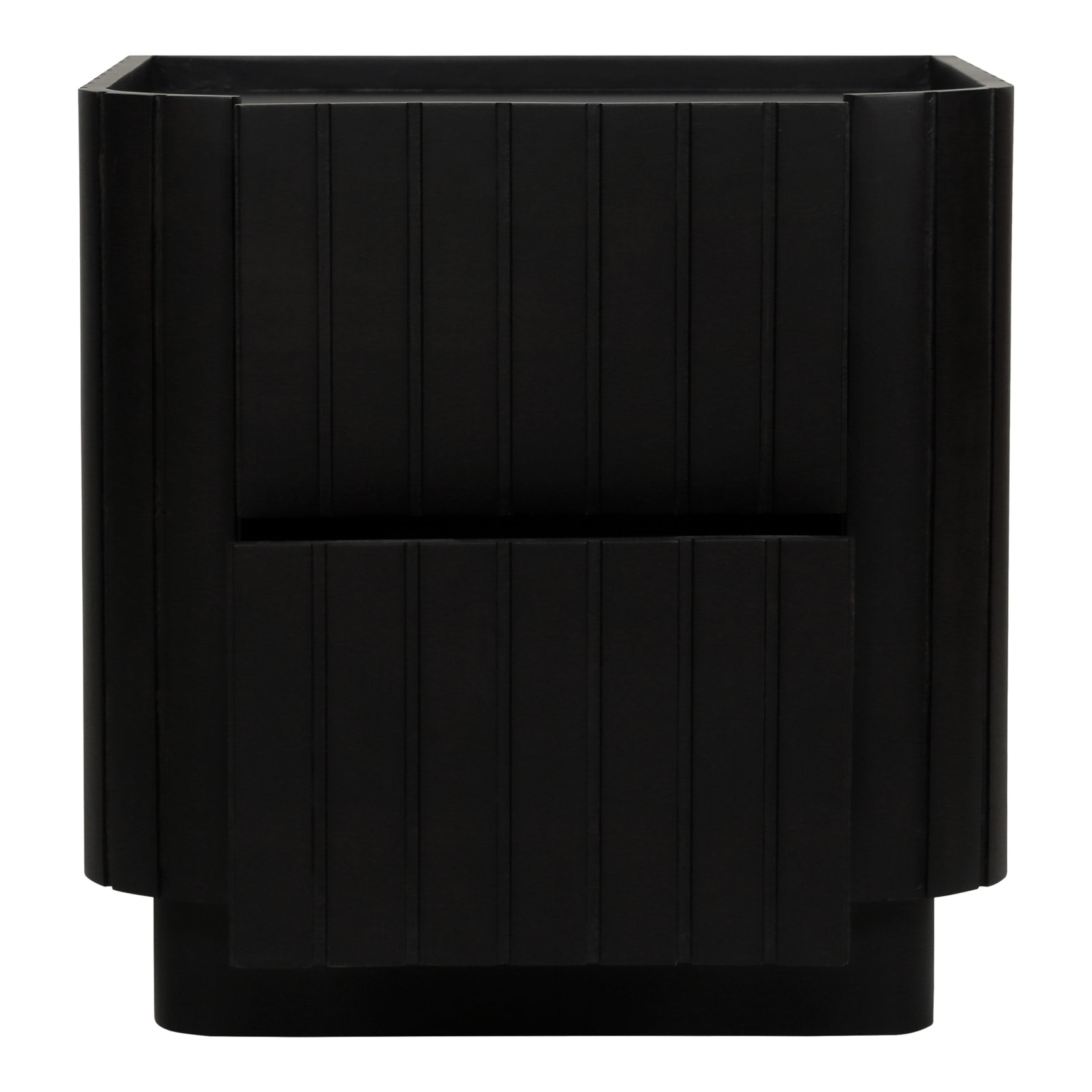 Povera Black Nightstand - Ornate Home