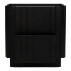 Povera Black Nightstand - Ornate Home