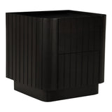 Povera Black Nightstand - Ornate Home