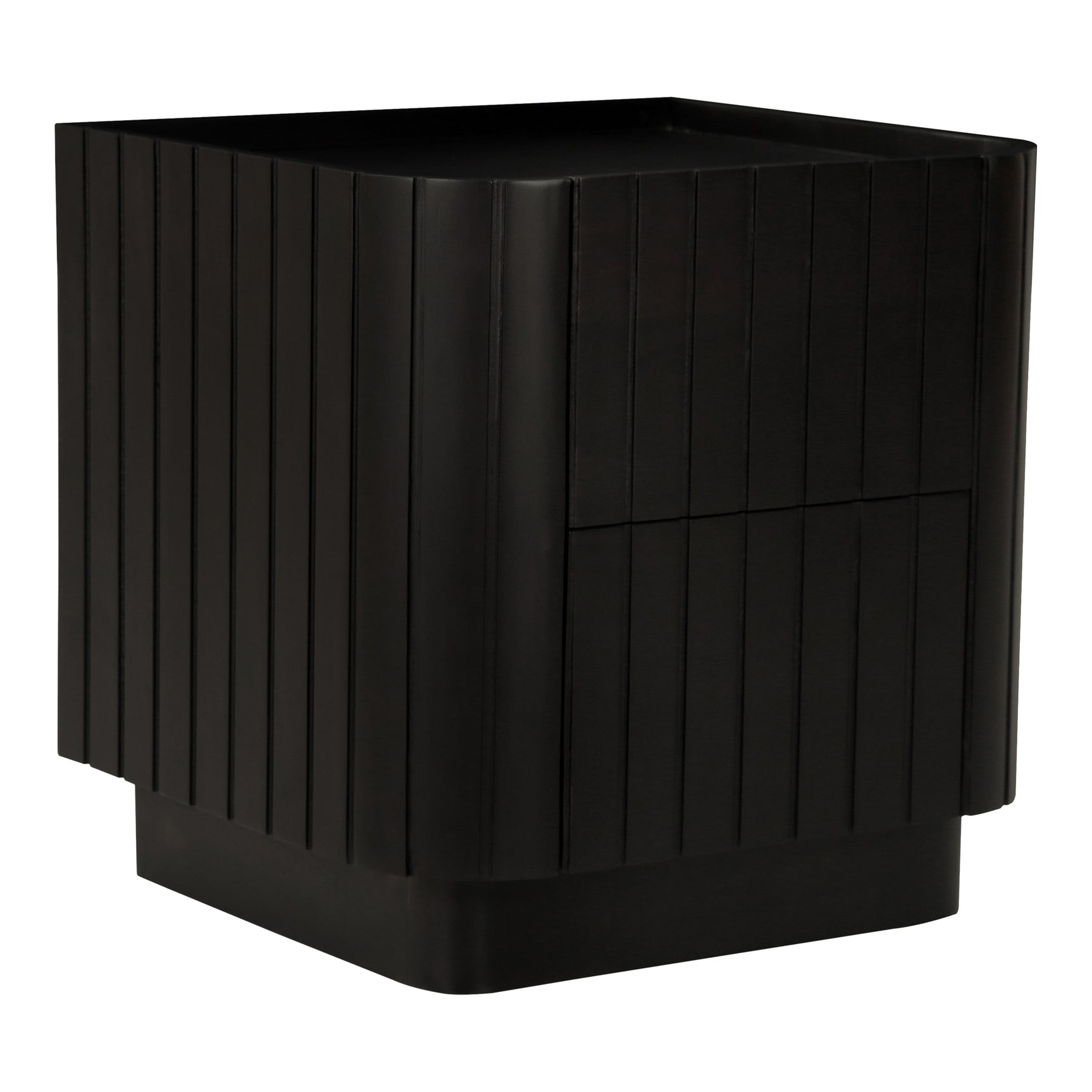 Povera Black Nightstand - Ornate Home