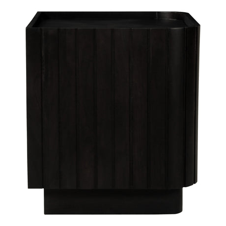 Povera Black Nightstand - Ornate Home