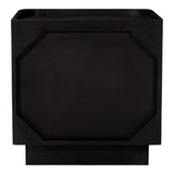 Povera Black Nightstand - Ornate Home