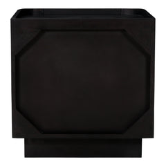 Povera Black Nightstand - Ornate Home