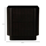 Povera Black Nightstand - Ornate Home