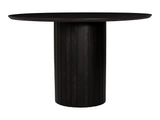 Povera Black Round Dining Table - Ornate Home