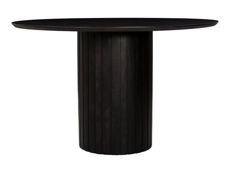 Povera Black Round Dining Table - Ornate Home