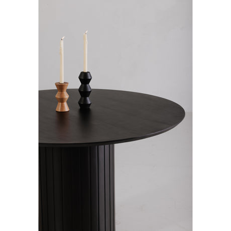 Povera Black Round Dining Table - Ornate Home