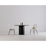 Povera Black Round Dining Table - Ornate Home
