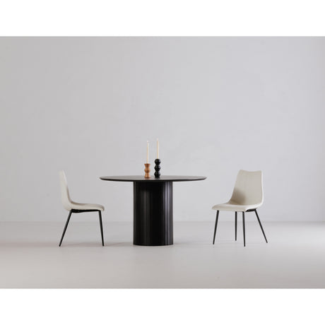 Povera Black Round Dining Table - Ornate Home