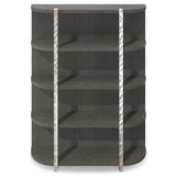 Prado Bright Graphite/Porcini Etagere - Ornate Home