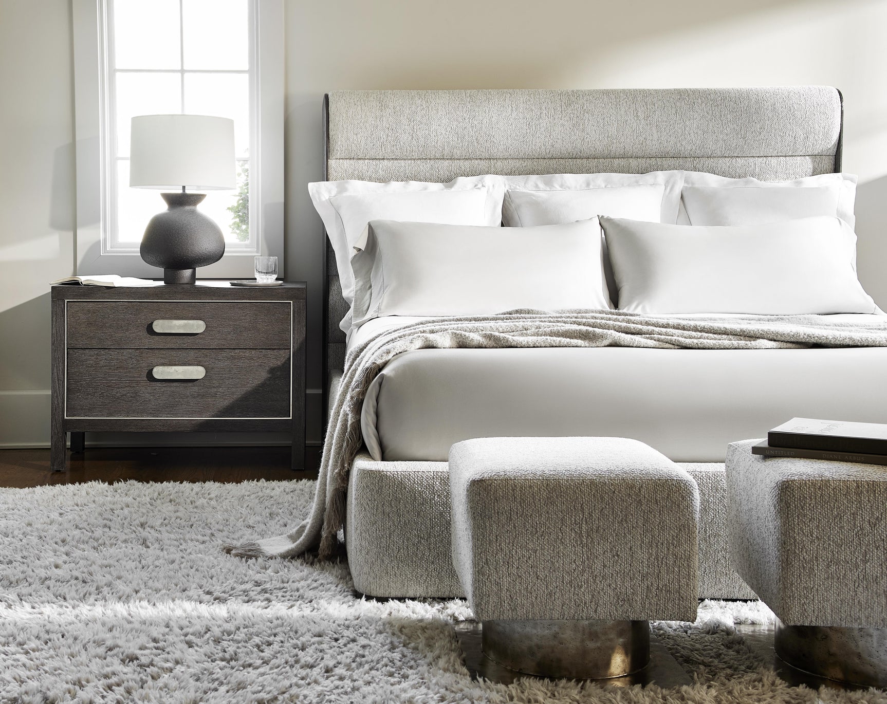 Prado Grey Panel King Bed - Ornate Home