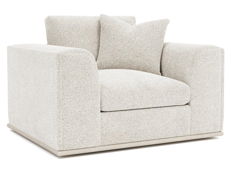 Prague White/Cream Fabric Chair 1/2 - Ornate Home