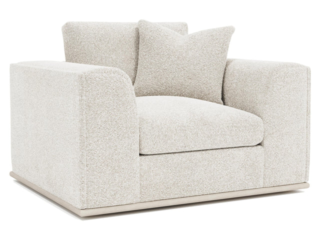 Prague White/Cream Fabric Chair 1/2 - Ornate Home