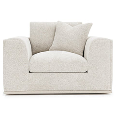 Prague White/Cream Fabric Chair 1/2 - Ornate Home