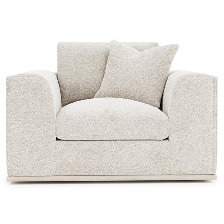 Prague White/Cream Fabric Chair 1/2 - Ornate Home