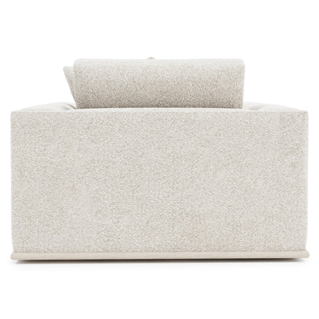 Prague White/Cream Fabric Chair 1/2 - Ornate Home