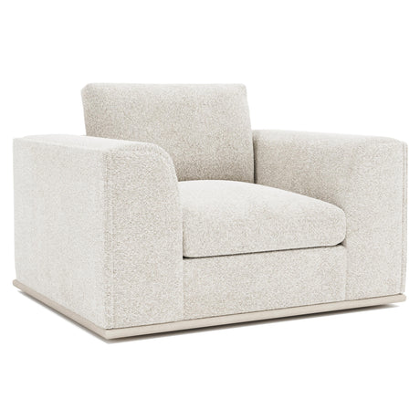 Prague White/Cream Fabric Chair 1/2 - Ornate Home