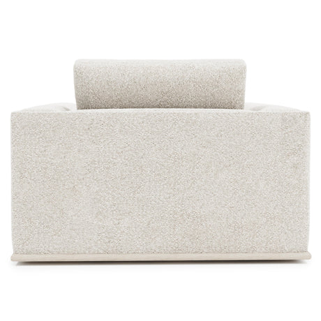 Prague White/Cream Fabric Chair 1/2 - Ornate Home