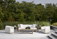 Praia Sea Oat/Hazelnut/White/Cream Outdoor Sofa - Ornate Home