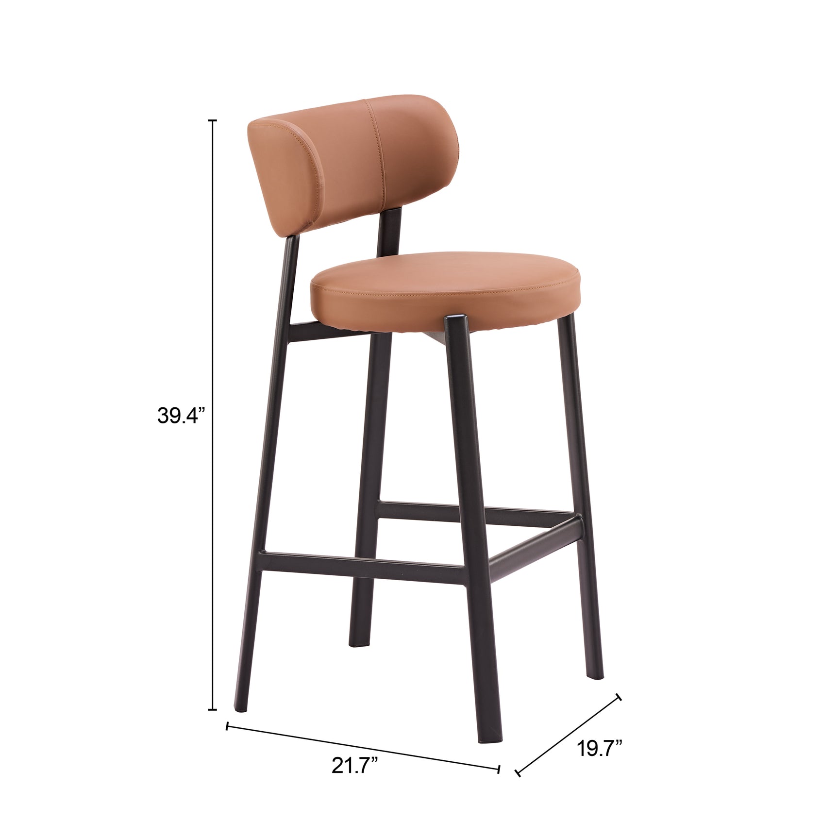 Prairie Brown Barstool (Set of 2)