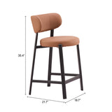 Prairie Brown Counter Stool (Set of 2)