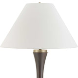 Pravin Black/Bronze Dark Wood Floor Lamp - Ornate Home