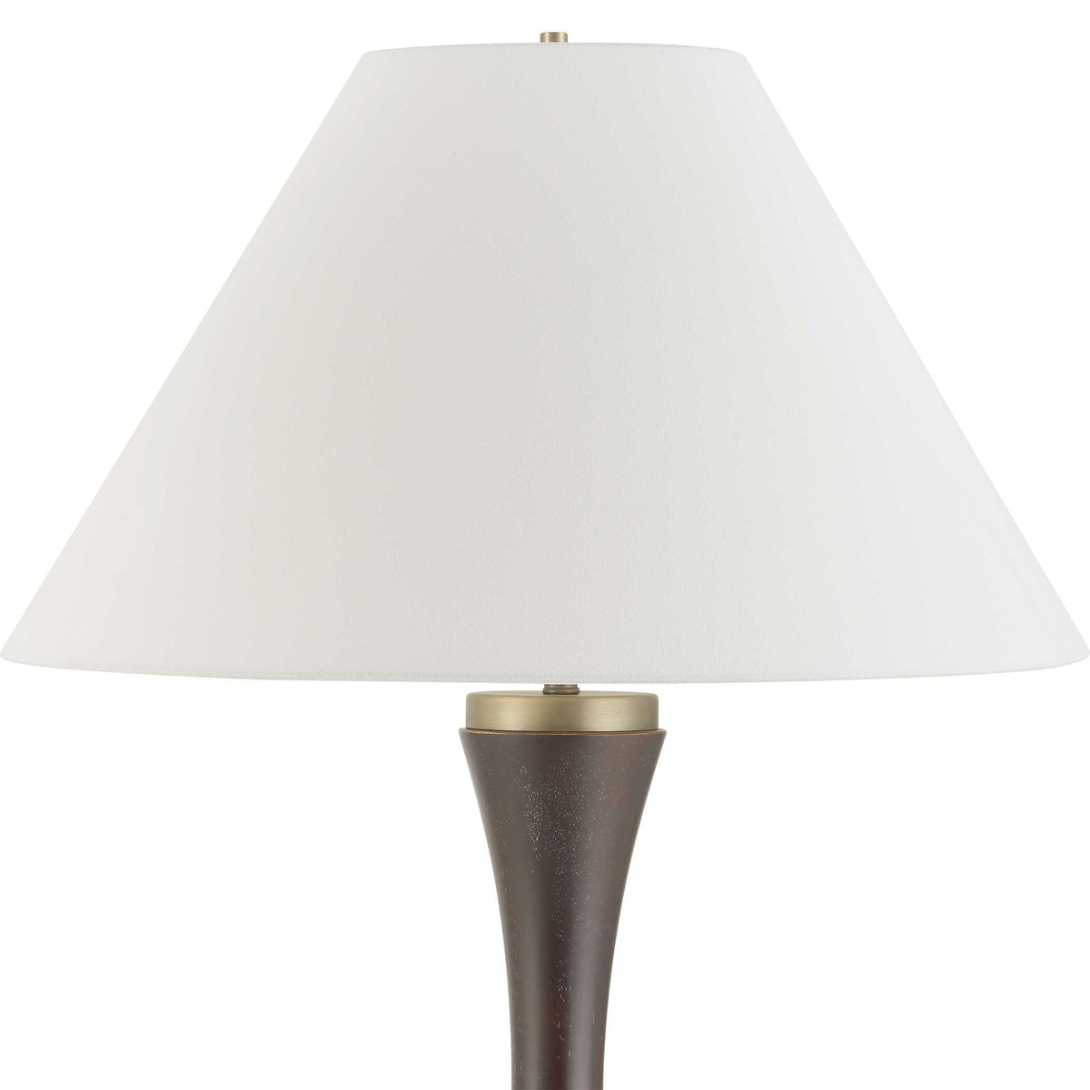 Pravin Black/Bronze Dark Wood Floor Lamp - Ornate Home